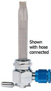 -6An Single Outlet Fuel Valve Chrome W / Adapter Nut MFG# 6331-Ch