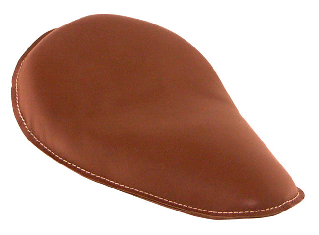 Leather Solo Seat Brown 12" Long X 9" Wide Custom Use Steel Base Plate