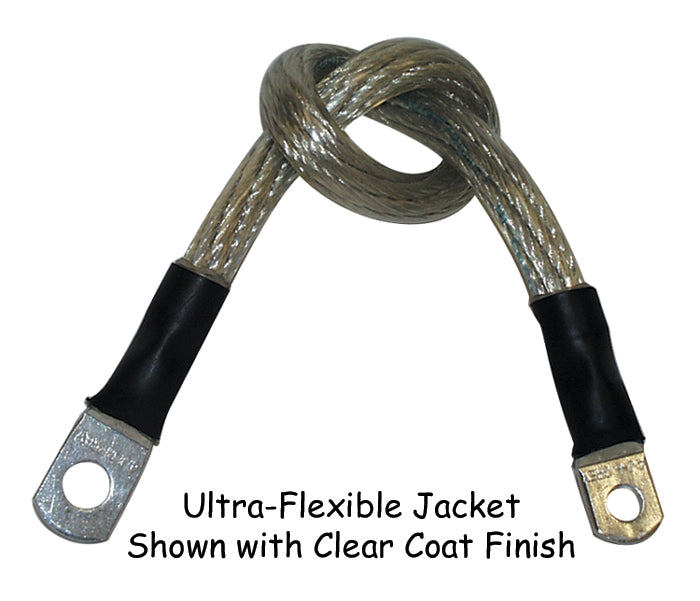 Cable Bty Ultra-Flexible Clear 10" Ctr / Ctr 1 / 4" & 5-16" Holes 4 Gauge Tinned Copper ..78-110