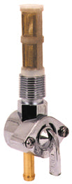 Fuel Valve HD 66 / 74 1 / 4" Line Early Style 3 / 8"Npt Straight Outlet Chrome HD 62125-55B