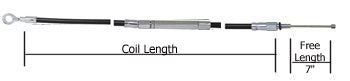 Clutch Cable Braided Clear Coat 63.7" Big Twin 5 Spd 87 / Later Sportster 86 / Later Replaces HD38606-87A