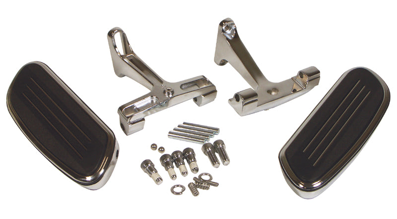 Speed-Line Pass Footboard Kit Touring Models 1993 / Later Includes Chrome Supports