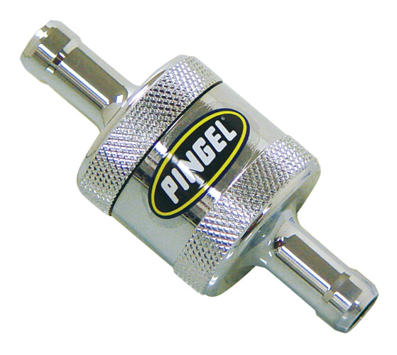 Fuel Filter Super Short Chrome 3 / 8" Single Inlet / Outlet W / Cleanable Element MFG# Ss5C