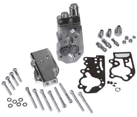 Oil Pump Billet Alum Polished Big Twin Evo 1992 / Later Universal Cover Replaces HD# 26053-92 S&S 31-6205