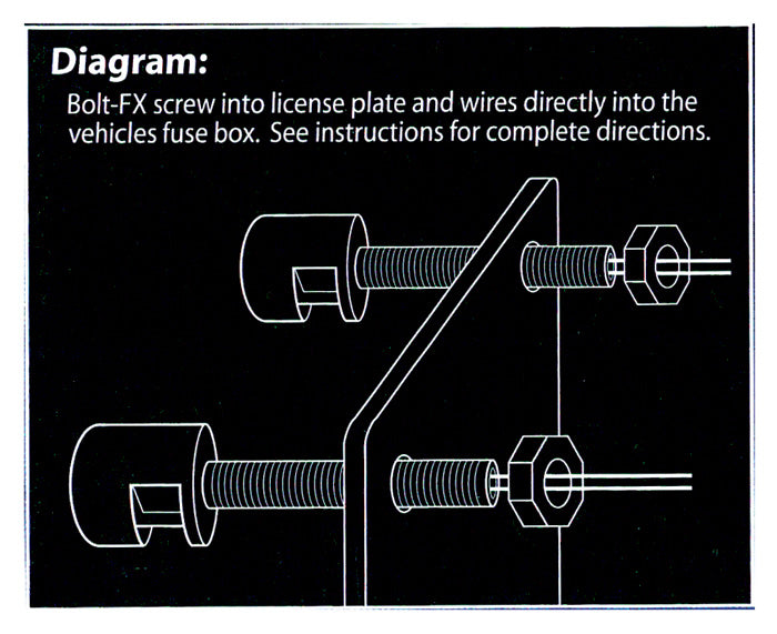 Led License Plate Bolts Fits 1 / 4"Id Holes 12 Volt Chrome Housings MFG#1043557