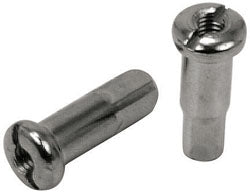 Spoke Nipple Stock Chrome Use W / Chrome 6 / 8 Gauge Spokes 11 / 16" Length Set Of 40