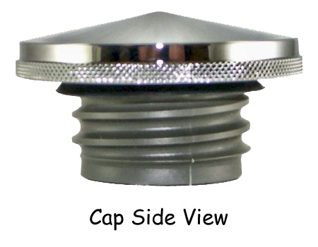 Gas Cap Drop Point All Models 1982 / Later Vented Knurled Edge Chrome Plated