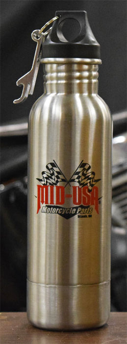Bottle Cooler MID-USA Logo Longneck Bottle Cooler Can Opener Aluminum