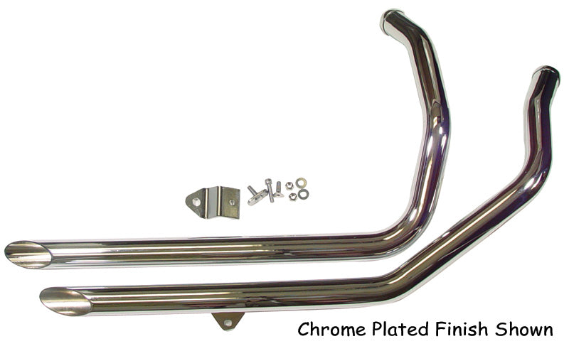Slash Cut Drag Pipes Black Sportster 1986 / 2003 1-3 / 4" Diameter Channel Mounting