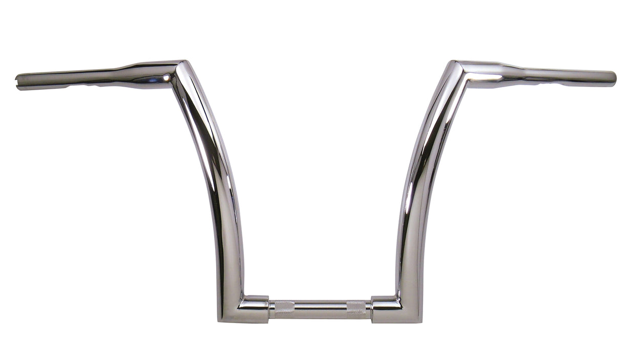 Handlebar 1-1 / 2" Dia. Chrome Plated 12"Rise 1"Rise Area 5"Pullback 35" Wide 82 / Later Inc Fbw
