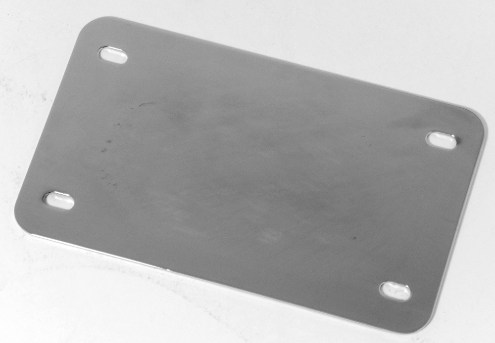 License Backing Plate Chrome Plated Fits All 4"X7" Plates Chromed Steel Flat Plate