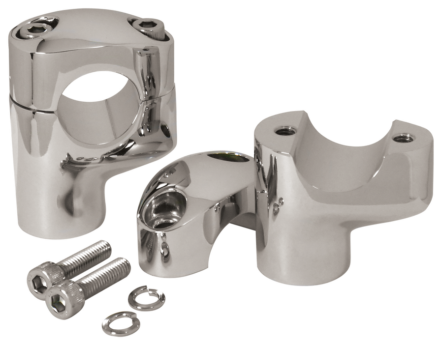 Riser 2.25"Tall 1.25" Hbars 3 / 4" Offset Forged Alum. Chromed 1 / 2-13 Threads