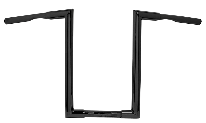 Highnoon Handlebar Black 30"Wide 16"Rise 5.25"Pullback 1.25"Od Drilled & Dimpled