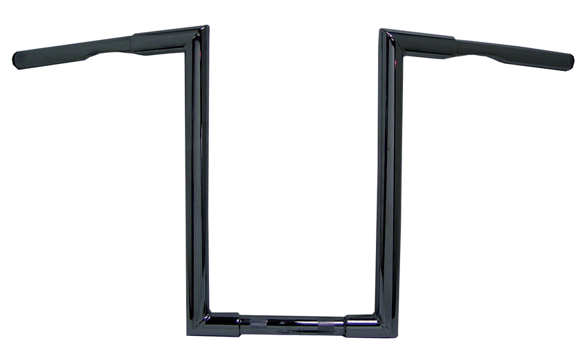 Highnoon Handlebar Black 30" Wide 12"Rise 5.25"Pullback 1.25"Od Drilled & Dimpled