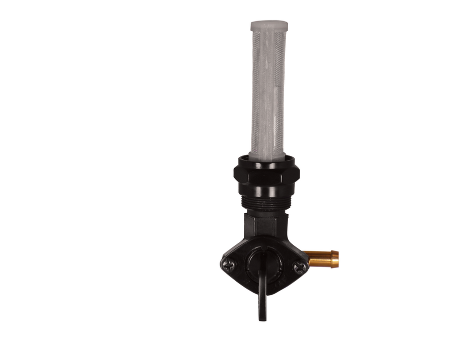 Fuel Valve HD 1975 / 2006 1 / 4" Line 90 Degree Outlet Black 22Mm Female Thread