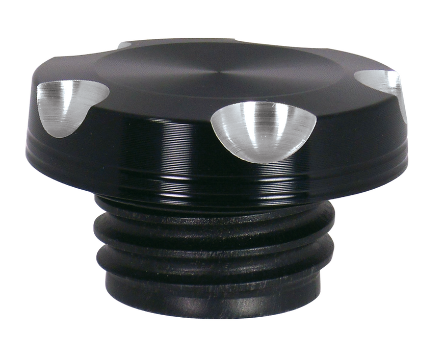 Gas Cap Deep Cut Vented All Models 1982 / Later Black