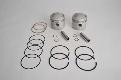 Replica 74 Overhead Valve Piston Set .020 Oversize 1941 / 1977 FL 1971 / 1977 FX