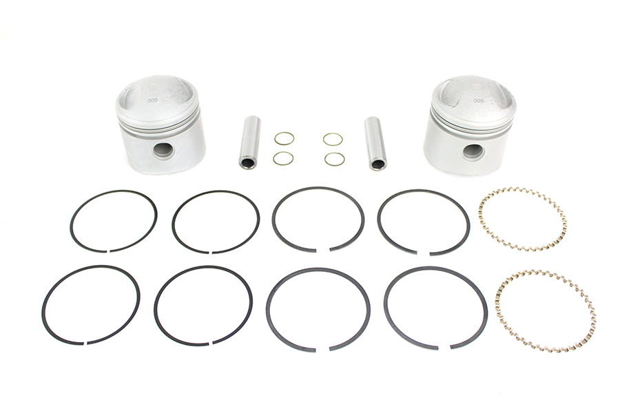 Replica 74 Overhead Valve Piston Set .005 Oversize 1941 / 1977 FL 1971 / 1977 FX