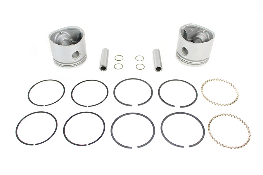 Replica 74 Overhead Valve Piston Set .005 Oversize 1941 / 1977 FL 1971 / 1977 FX