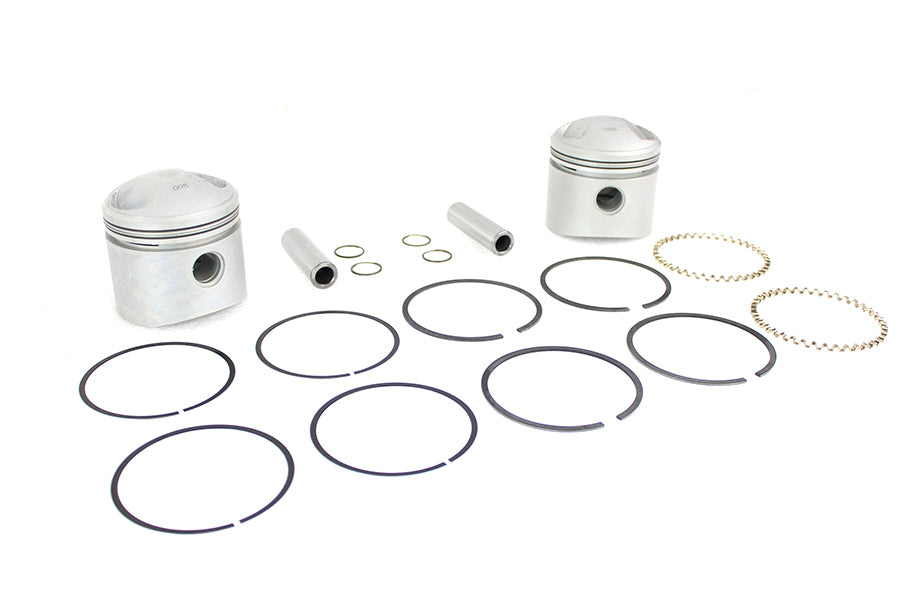 Replica 74 Overhead Valve Piston Set .005 Oversize 1941 / 1977 FL 1971 / 1977 FX