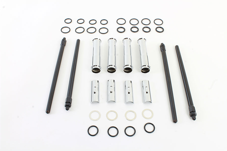 M8 Quick Install Pushrod and Cover Kit Chrome 2017 / UP FLT 2017 / UP FLHXXX 2018 / UP FLST 2018 / UP FXST