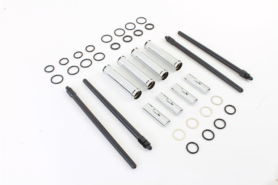 M8 Quick Install Pushrod and Cover Kit Chrome 2017 / UP FLT 2017 / UP FLHXXX 2018 / UP FLST 2018 / UP FXST