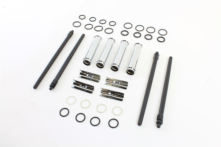 M8 Quick Install Pushrod and Cover Kit Chrome 2017 / UP FLT 2017 / UP FLHXXX 2018 / UP FLST 2018 / UP FXST