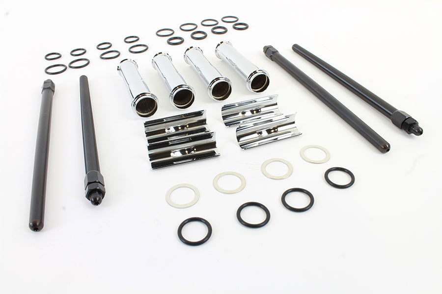 M8 Quick Install Pushrod and Cover Kit Chrome 2017 / UP FLT 2017 / UP FLHXXX 2018 / UP FLST 2018 / UP FXST