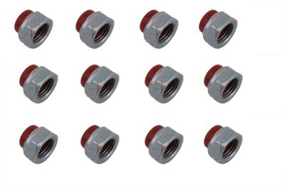 Replica Red Rocker Arm Nut Set Zinc Plated 1966 / 1984 FL 1971 / 1984 FX 1980 / 1983 FLT 1982 / 1983 FXR 1957 / 1985 XL