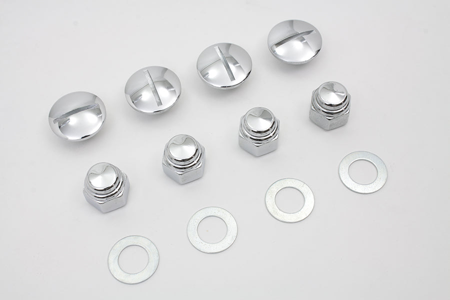 Rocker Arm Slotted Chrome Cover Plug Kit 1971 / 1984 FL 1971 / 1984 FX 1979 / 1983 FLT 1982 / 1983 FXR 1957 / 1985 XL