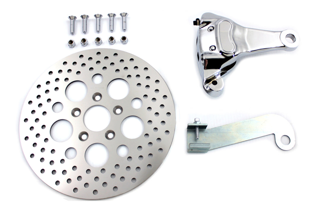 Chrome Rear 4 Piston Caliper and 11-1/2" Disc Kit 1982 / 1986 XL