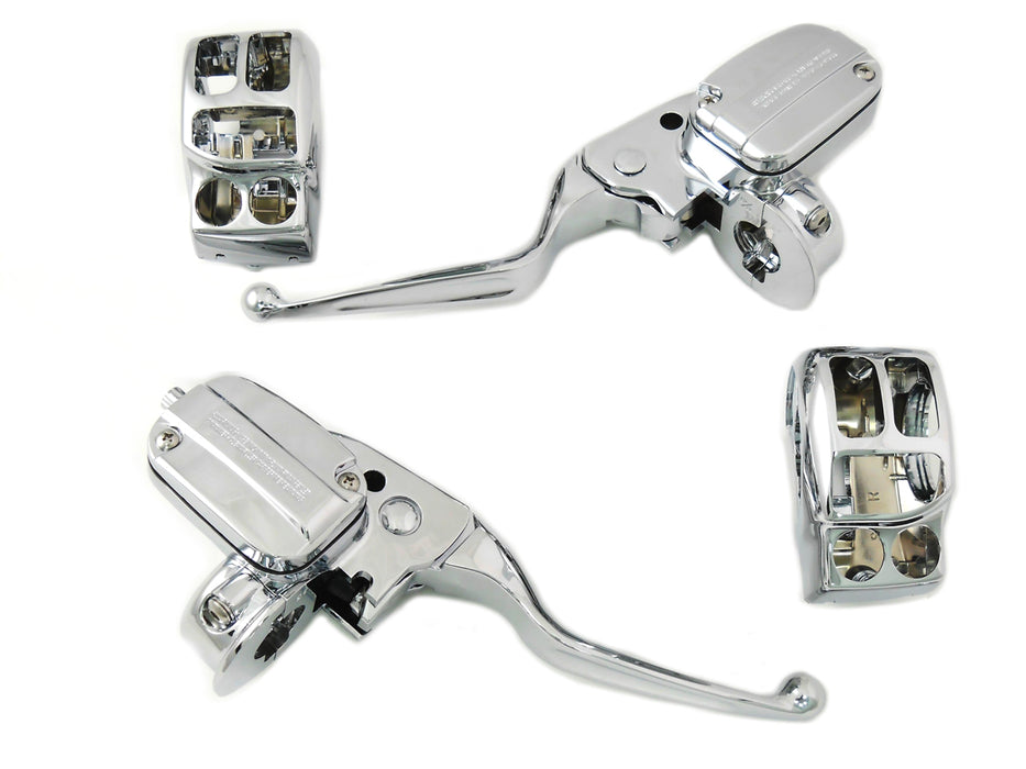 Chrome Handlebar Control Kit with Hydraulic Clutch 2014 / 2016 FLHT 2014 / 2016 FLHR 2014 / 2016 FLHX
