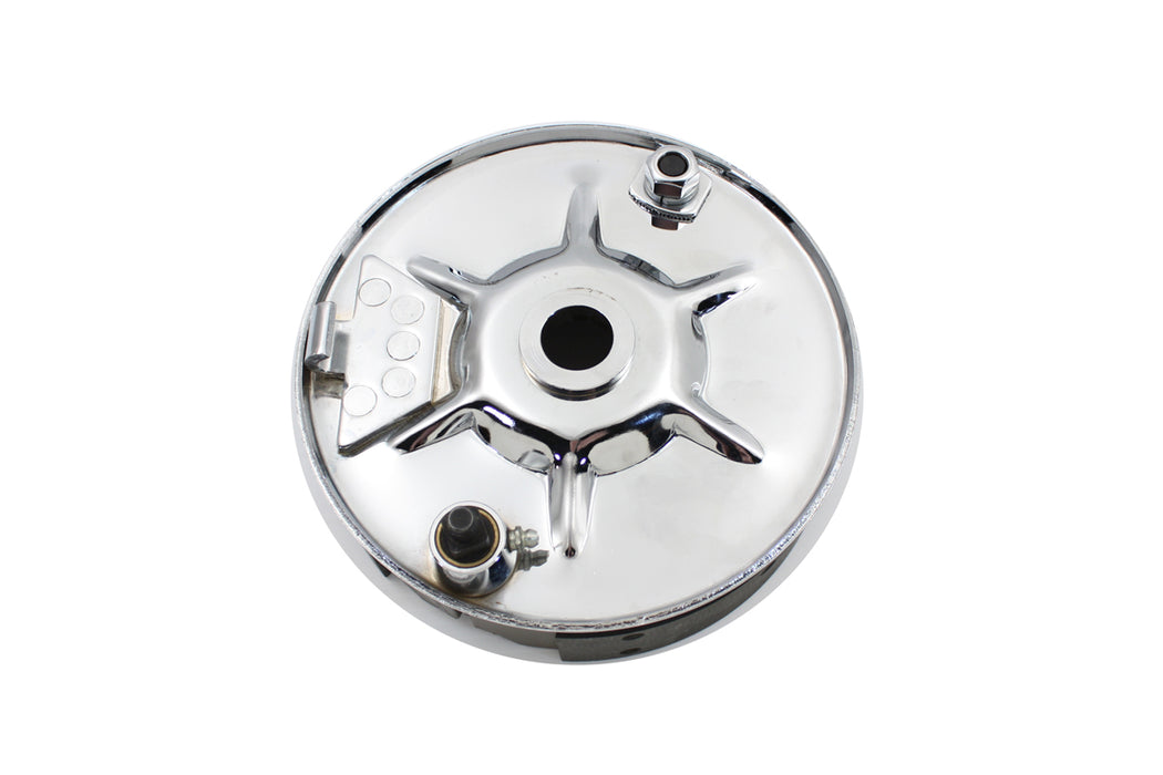 Rear Mechanical Brake Backing Plate Kit Chrome 1936 / 1940 EL 1941 / 1957 FL 1937 / 1948 VL