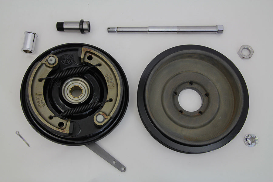 Dual Cam Brake Backing Plate and Brake Drum Kit Black 1936 / 1948 EL 1941 / 1948 FL 1941 / 1957 G