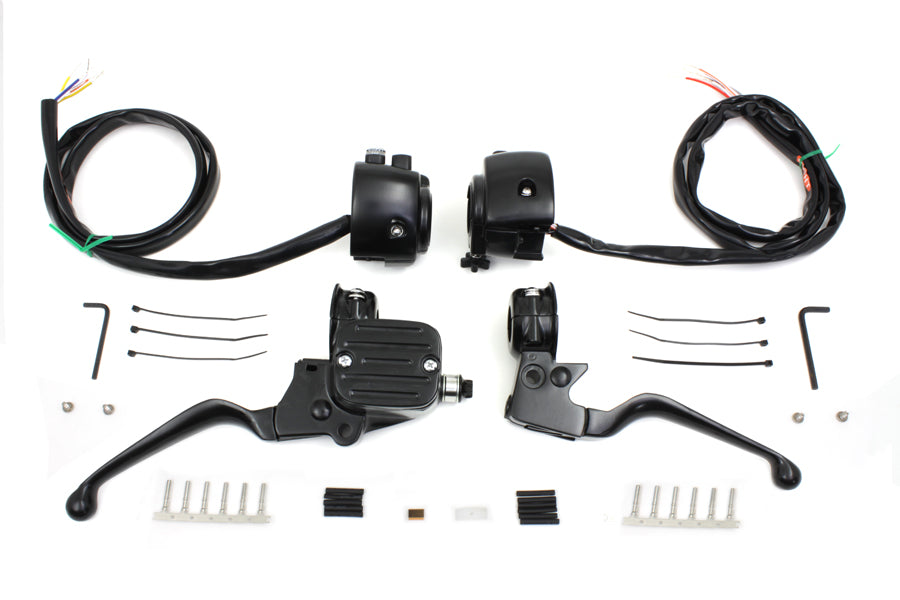 Handlebar Control Kit Black 1996 / 2006 FXST 1996 / 2006 FLST 1996 / 2006 FXD 1996 / 2003 XL