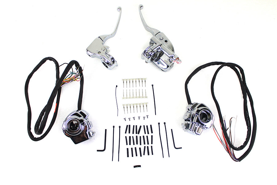 Chrome Handlebar Control Kit 2008 / 2013 FLHT 2008 / 2013 FLHR 2008 / 2013 FLHX