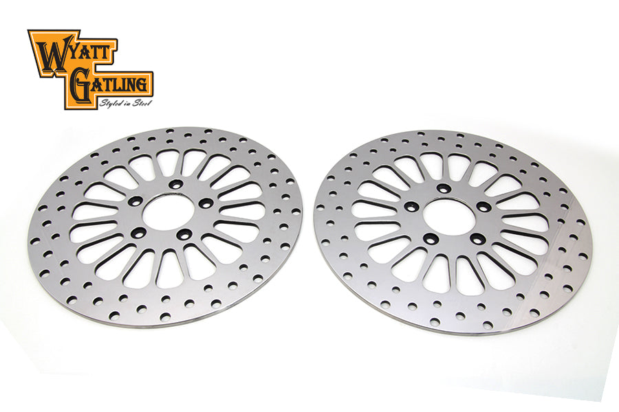 11-1/2" Wyatt Gatling Front Brake Disc Set 18 Spoke Style 2000 / 2014 FXST 2000 / 2014 FLST 2000 / 2013 XL 2000 / 2005 FXD 2000 / 2007 FLT