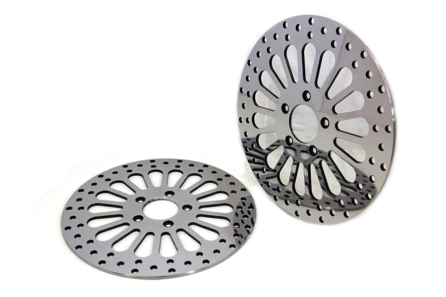 11.8 Wyatt Gatling Front Brake Disc Set 18 Spoke Style 2008 / UP FLT dual disc applications with wire wheels only