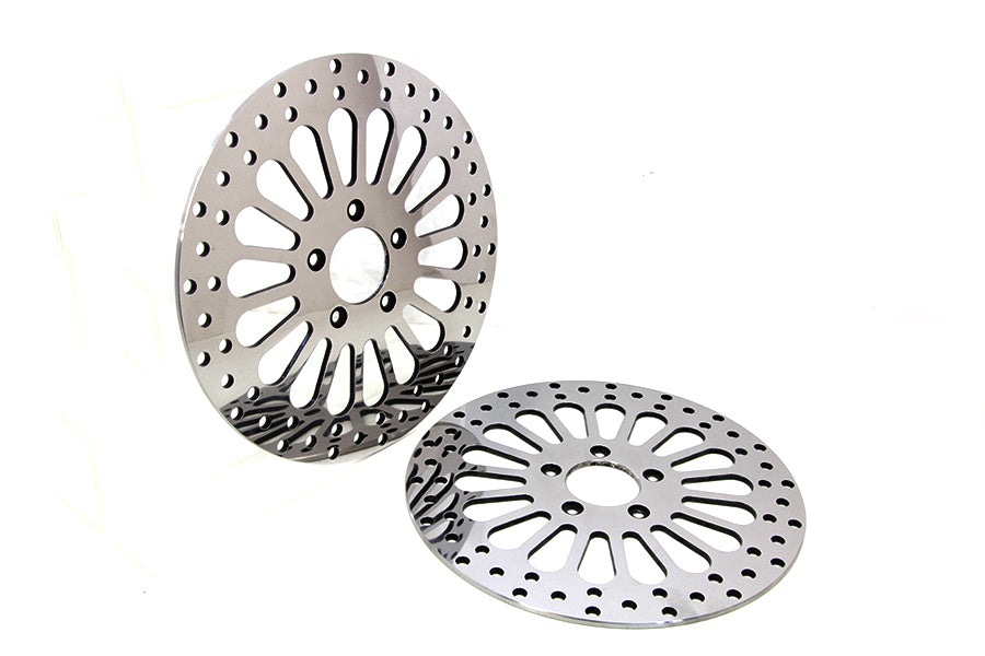 11.8 Wyatt Gatling Front Brake Disc Set 18 Spoke Style 2008 / UP FLT dual disc applications with wire wheels only