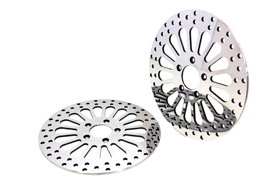 11.8 Wyatt Gatling Front Brake Disc Set 18 Spoke Style 2008 / UP FLT dual disc applications with wire wheels only