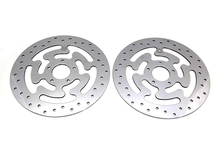Stainless Steel Front Brake Disc Set 2008 / UP FLHR models equipped with wire wheels