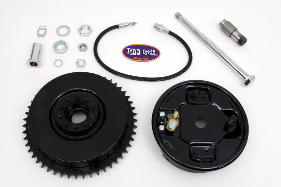 Rear Brake Drum Assembly Black 1958 / 1966 FL