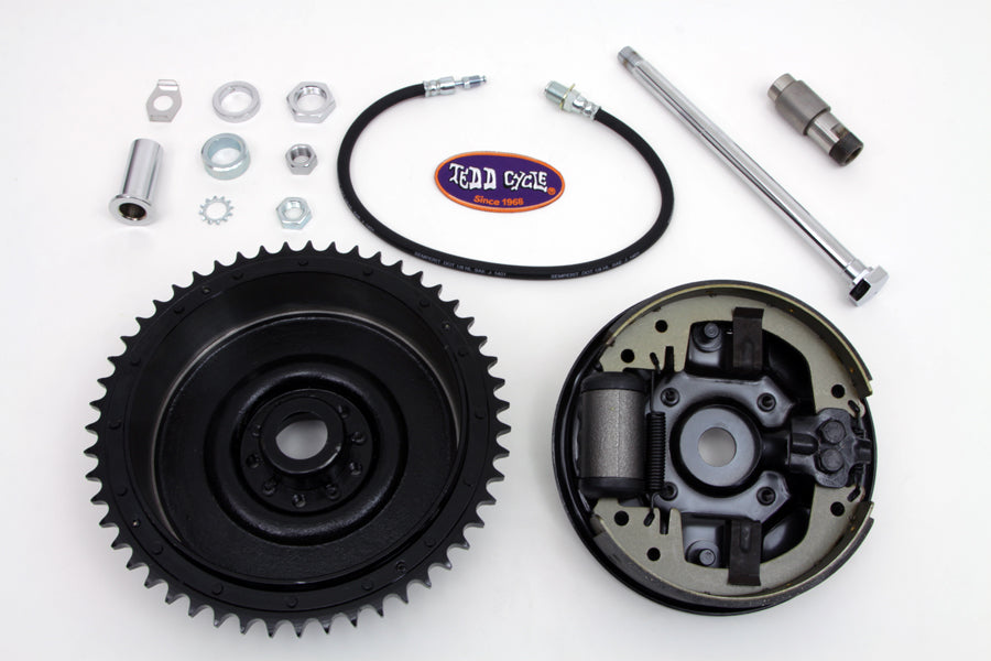 Rear Brake Drum Assembly Black 1958 / 1966 FL