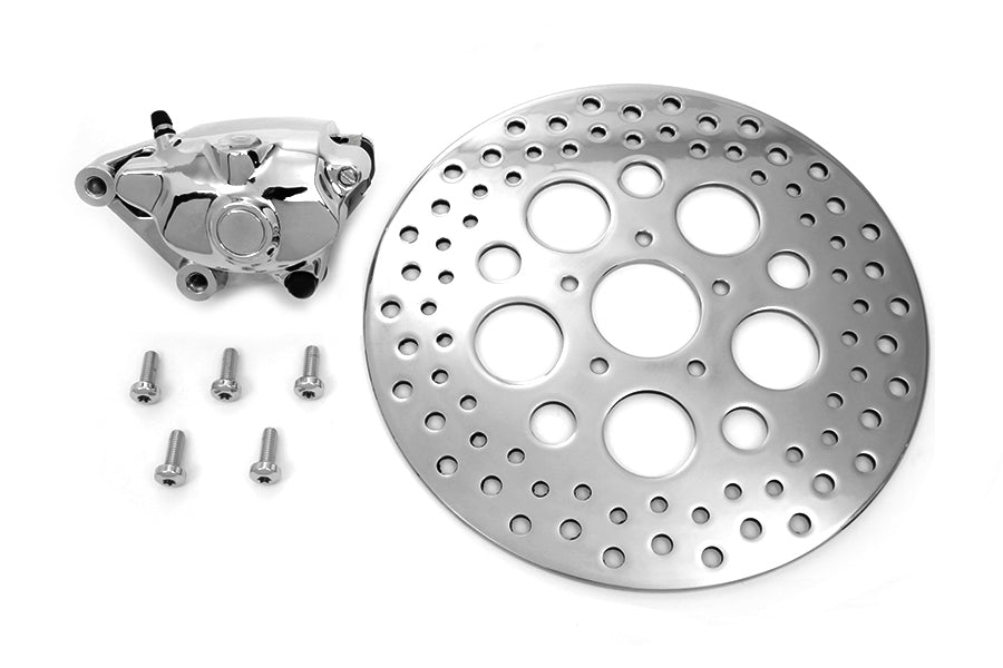 Chrome Front 4 Piston Caliper and 11-1/2" Disc Kit 2004 / UP XL