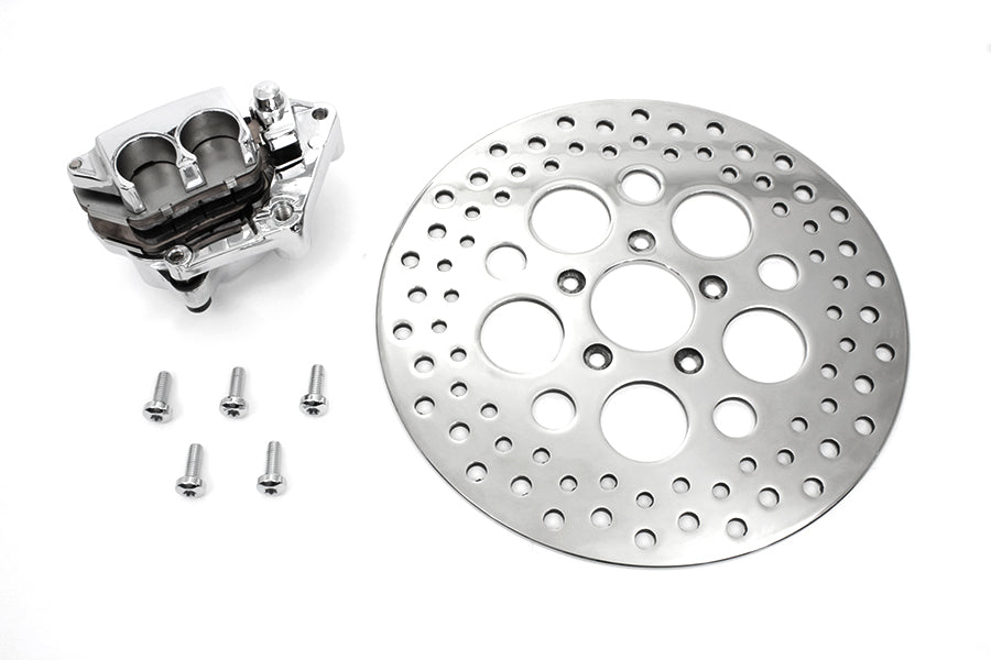 Chrome Front 4 Piston Caliper and 11-1/2" Disc Kit 2004 / UP XL