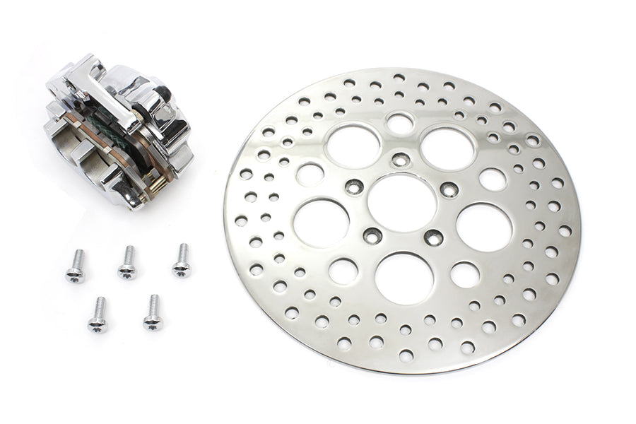 Chrome Front 4 Piston Caliper and 11-1/2" Disc Kit 2004 / UP XL