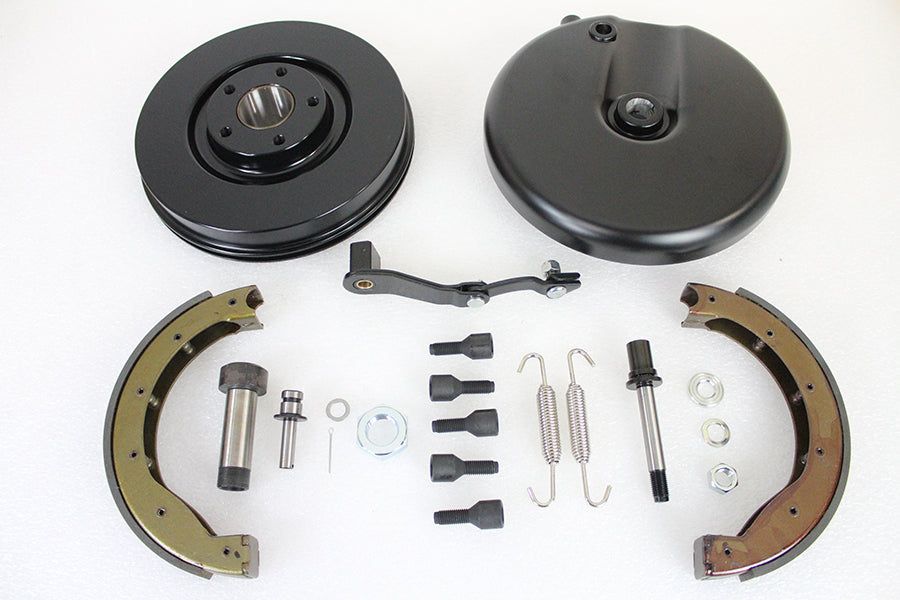 Front Brake Backing Plate Kit Black 1969 / 1971 FL