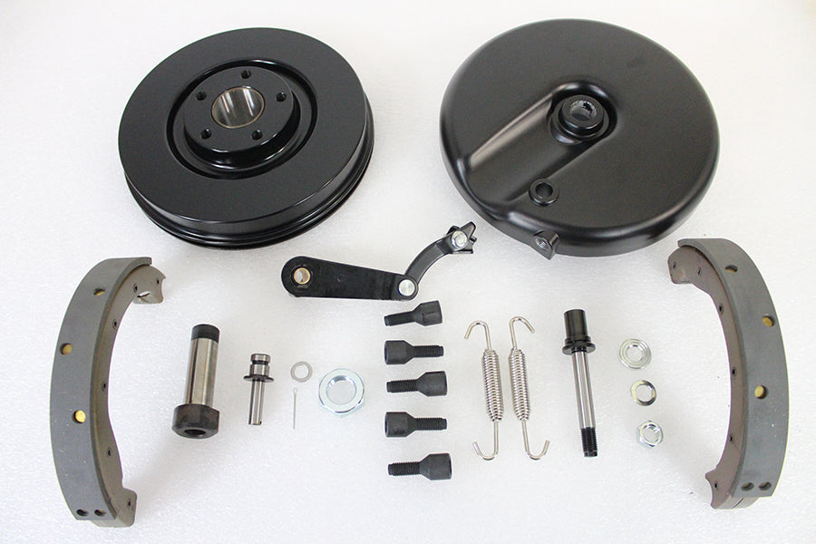 Front Brake Backing Plate Kit Black 1969 / 1971 FL