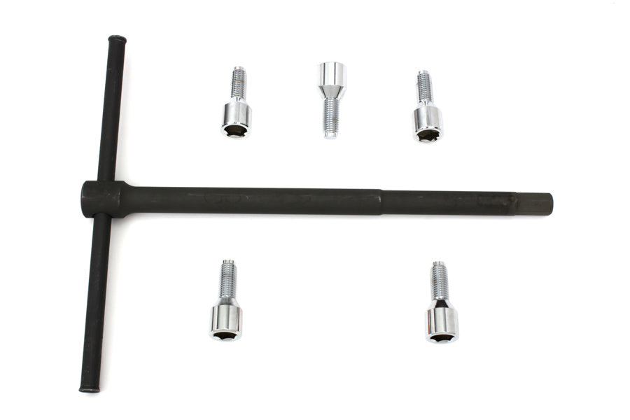 Chrome Wheel Lug Set with Wrench 1936 / 1976 G 1936 / 1952 EL 1941 / 1966 FL