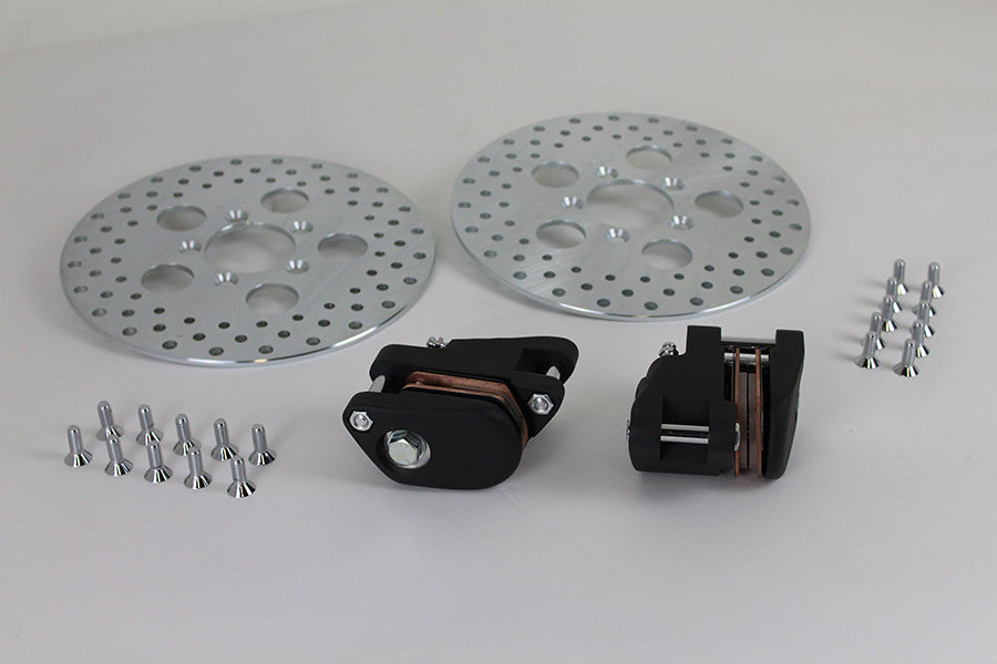 Front Dual Disc Caliper and 10 Disc Kit Black 1973 / 1983 XL 1980 / 1983 FX